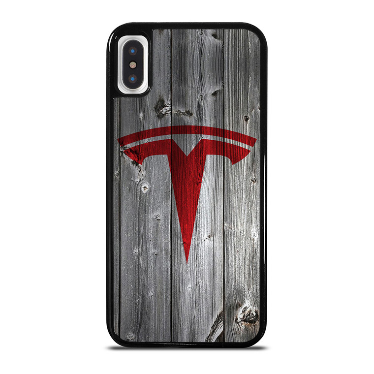 TESLA WOODEN LOGO  iPhone X / XS Case Cover