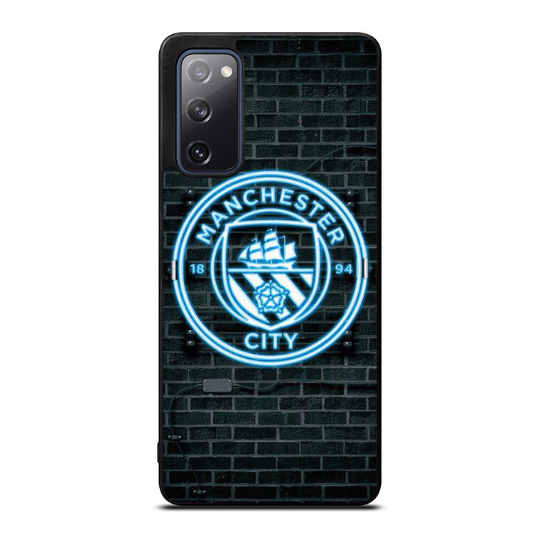 MANCHESTER CITY FC NEON LOGO .jpg Samsung Galaxy S20 FE Case Cover