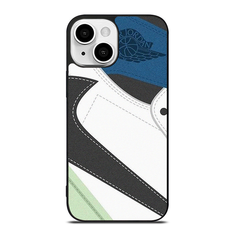 NIKE AIR JORDAN 1 HIGH BLUE iPhone 13 Mini Case Cover NIKE AIR JORDAN 1 HIGH BLUE iPhone 13 Mini Case Cover