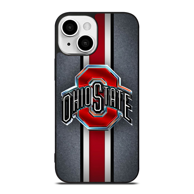 OHIO STATE BUCKEYES METAL LOGO iPhone 13 Mini Case Cover