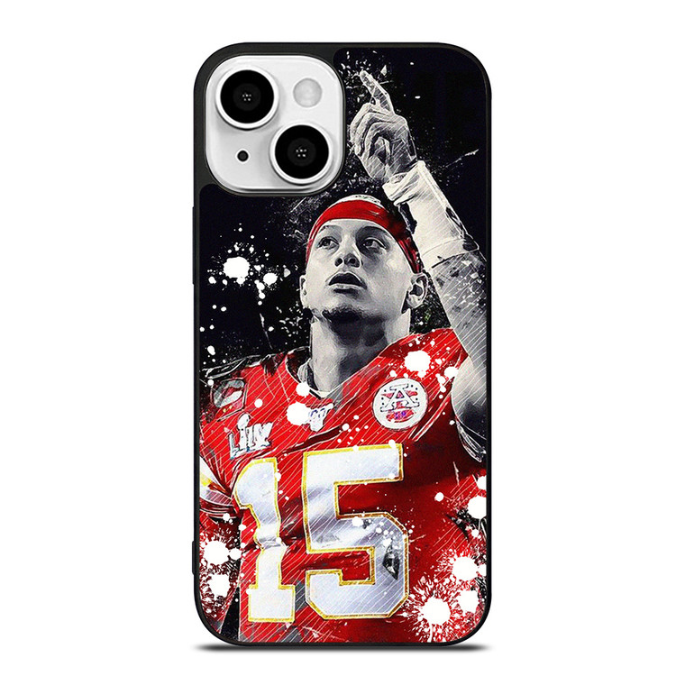 PATRICK MAHOMES KANSAS CITY CHIEF ART iPhone 13 Mini Case Cover PATRICK MAHOMES KANSAS CITY CHIEF ART iPhone 13 Mini Case Cover