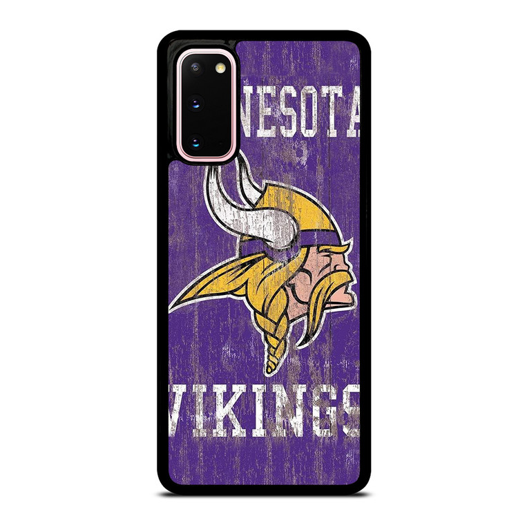 MINNESOTA VIKINGS WOODEN LOGO Samsung Galaxy S20 Case Cover