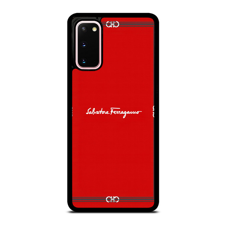 SALVATORE FERRAGAMO RED Samsung Galaxy S20 Case Cover
