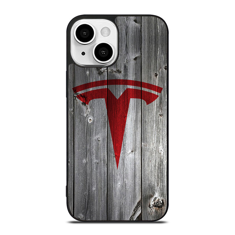 TESLA WOODEN LOGO iPhone 13 Mini Case Cover