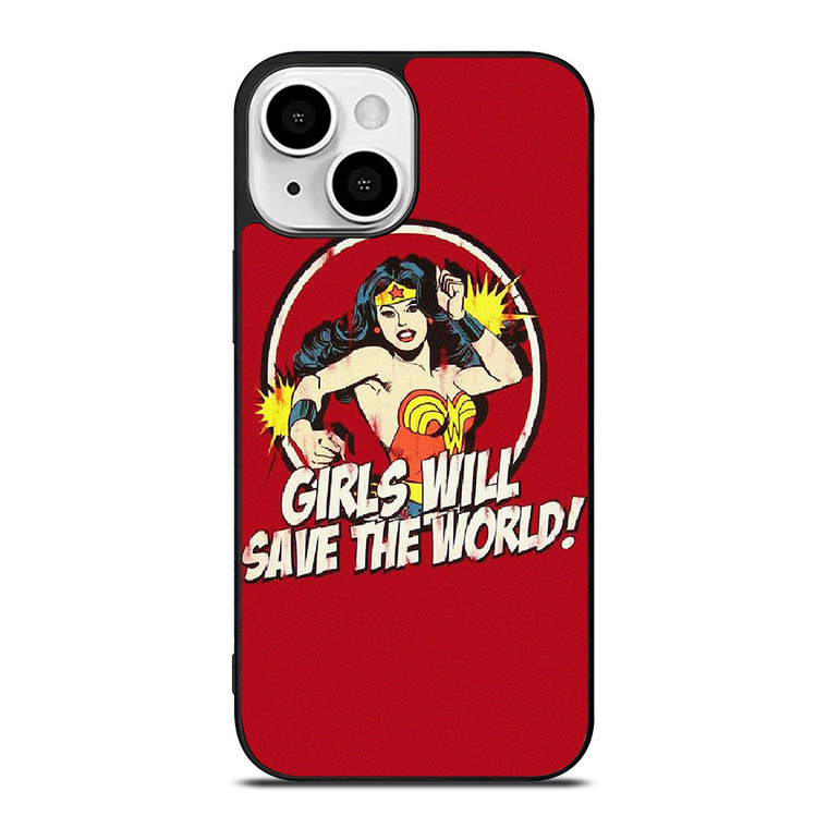 WONDER WOMAN CARTOON BADGE iPhone 13 Mini Case Cover