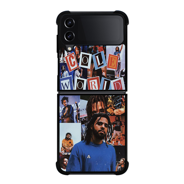 J COLE WORLD COLLAGE Samsung Galaxy Z Flip 4 Case Cover
