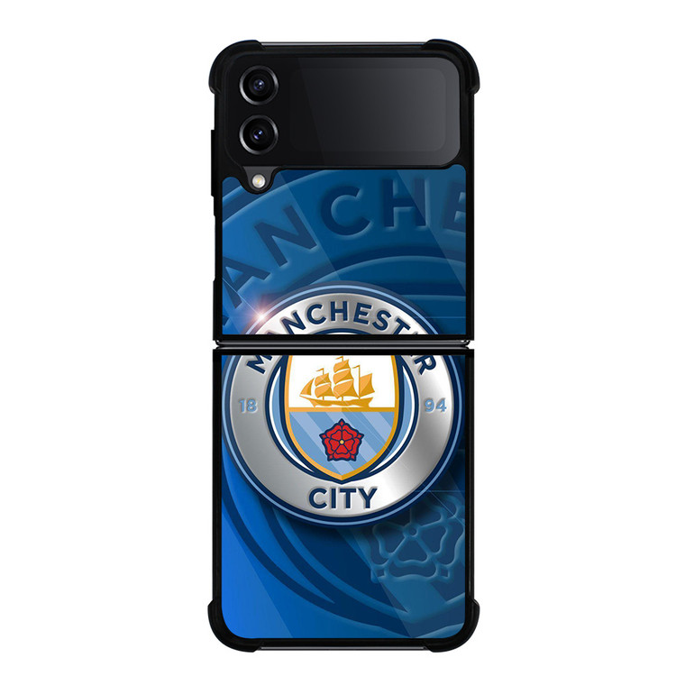 MANCHESTER CITY METAL LOGO Samsung Galaxy Z Flip 4 Case Cover