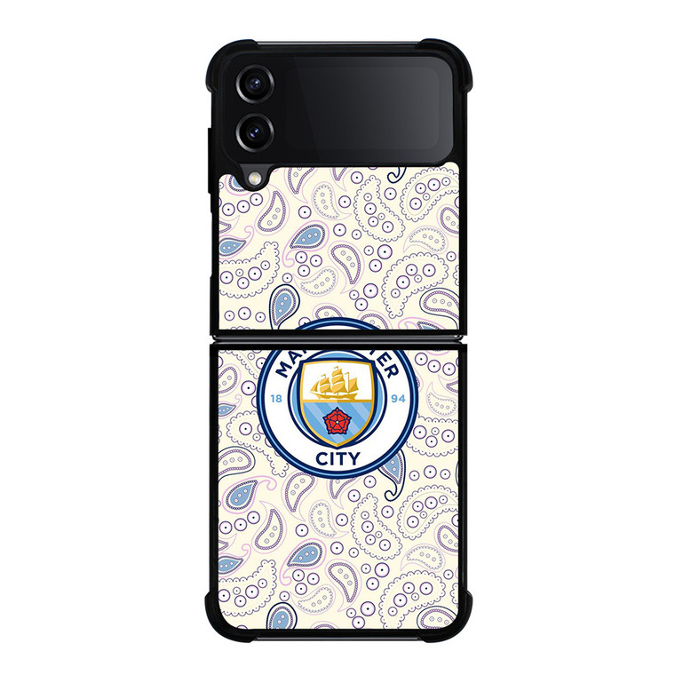 MANCHESTER CITY PUMA PATTERN Samsung Galaxy Z Flip 4 Case Cover