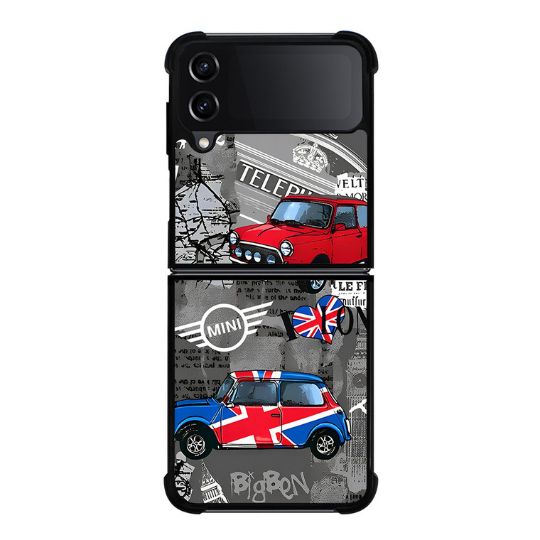 MINI COOPER LONDON COLLAGE Samsung Galaxy Z Flip 4 Case Cover