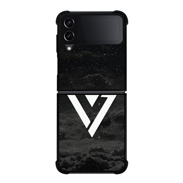 SEVENTEEN BLACK SKY LOGO Samsung Galaxy Z Flip 4 Case Cover