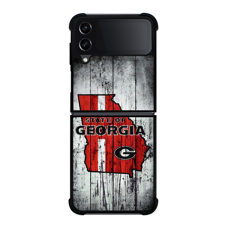 STATE OF GEORGIA WOOD SIGN Samsung Galaxy Z Flip 4 Case Cover