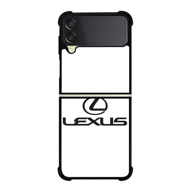 LEXUS WHITE LOGO  Samsung Galaxy Z Flip 3 Case Cover