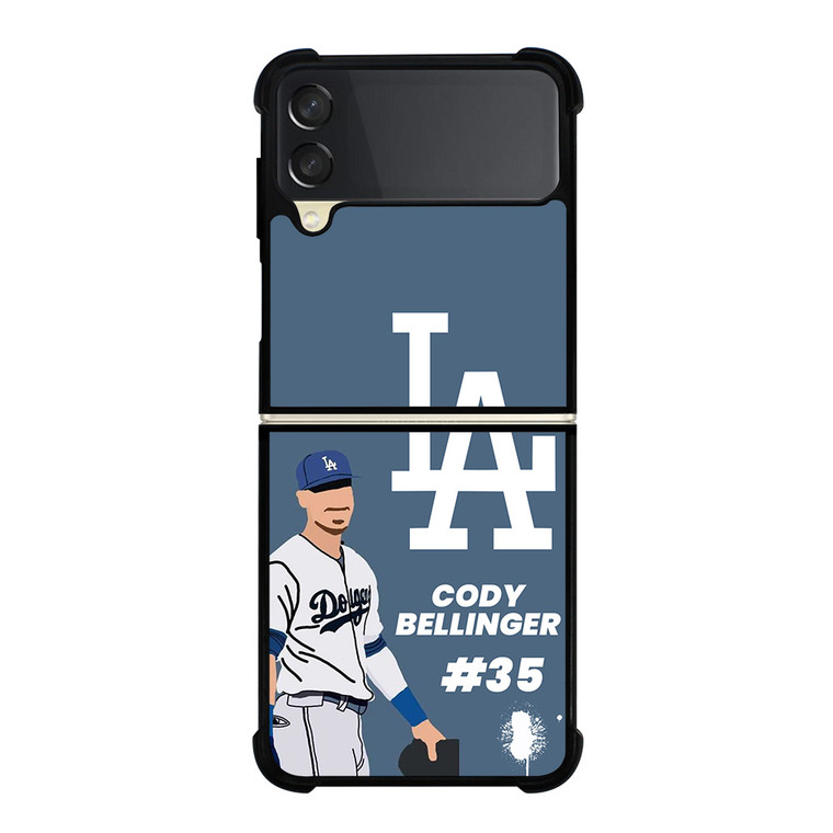 LOS ANGELES DODGERS CODY BELLINGER CARTOON  Samsung Galaxy Z Flip 3 Case Cover