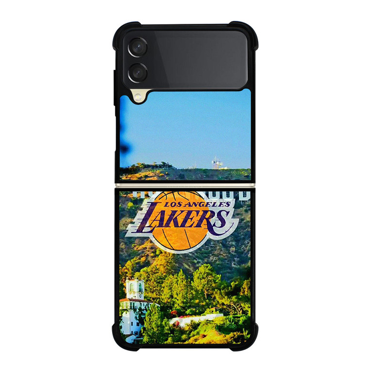 LOS ANGELES LAKERS HOLLYWOOD SIGN  Samsung Galaxy Z Flip 3 Case Cover