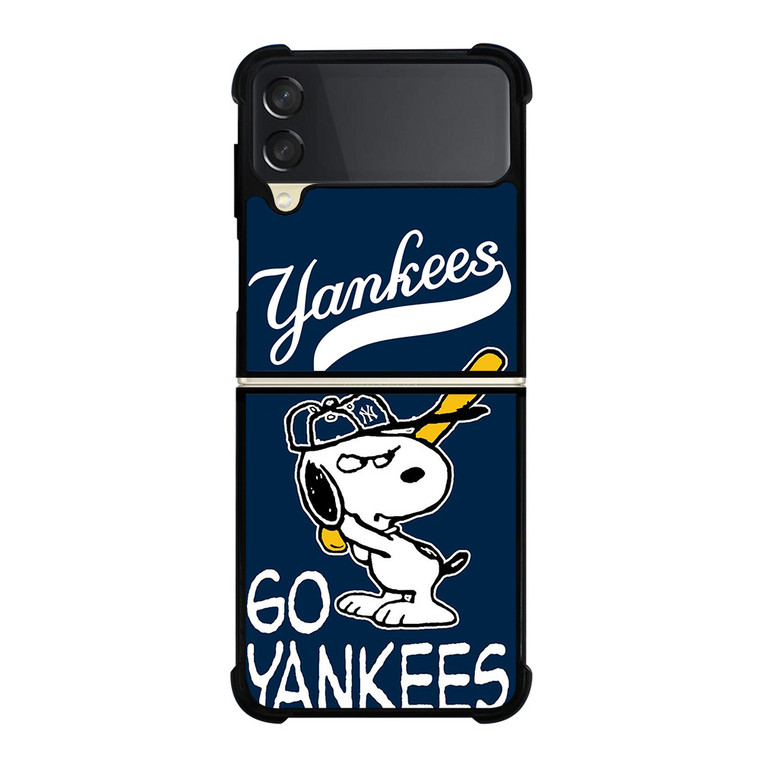 NEW YORK YANKEES SNOOPY CARTOON  Samsung Galaxy Z Flip 3 Case Cover