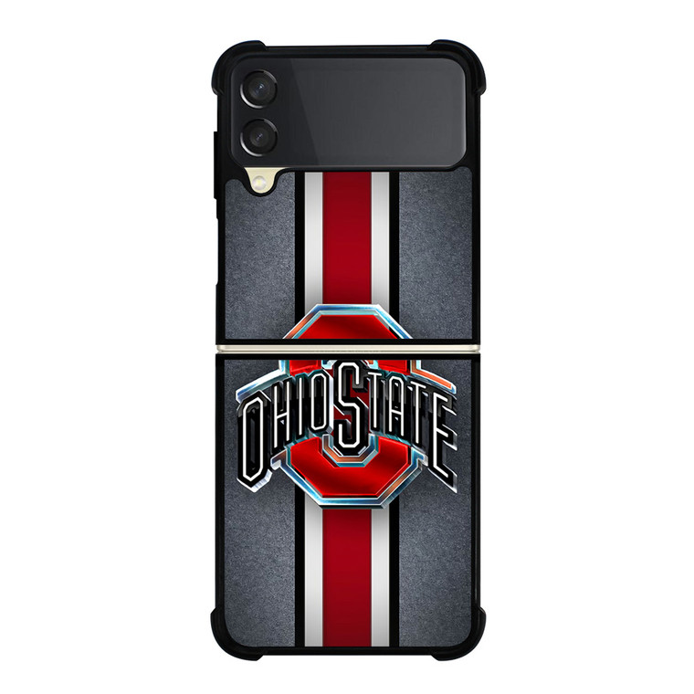 OHIO STATE BUCKEYES METAL LOGO  Samsung Galaxy Z Flip 3 Case Cover