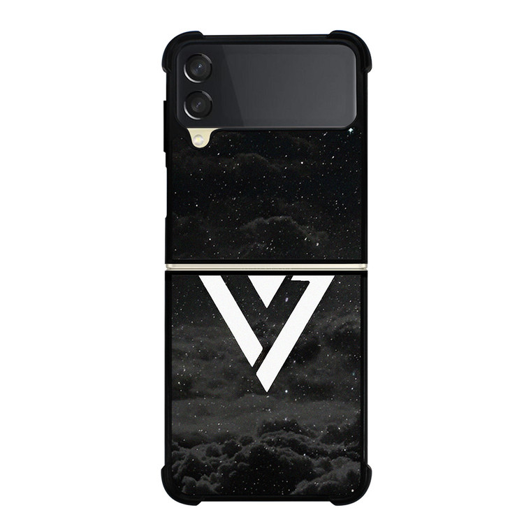 SEVENTEEN BLACK SKY LOGO  Samsung Galaxy Z Flip 3 Case Cover