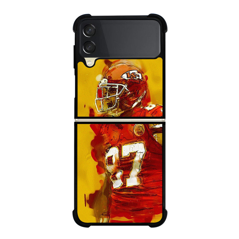 TRAVIS KELCE KANSAS CITY CHIEFS ART  Samsung Galaxy Z Flip 3 Case Cover