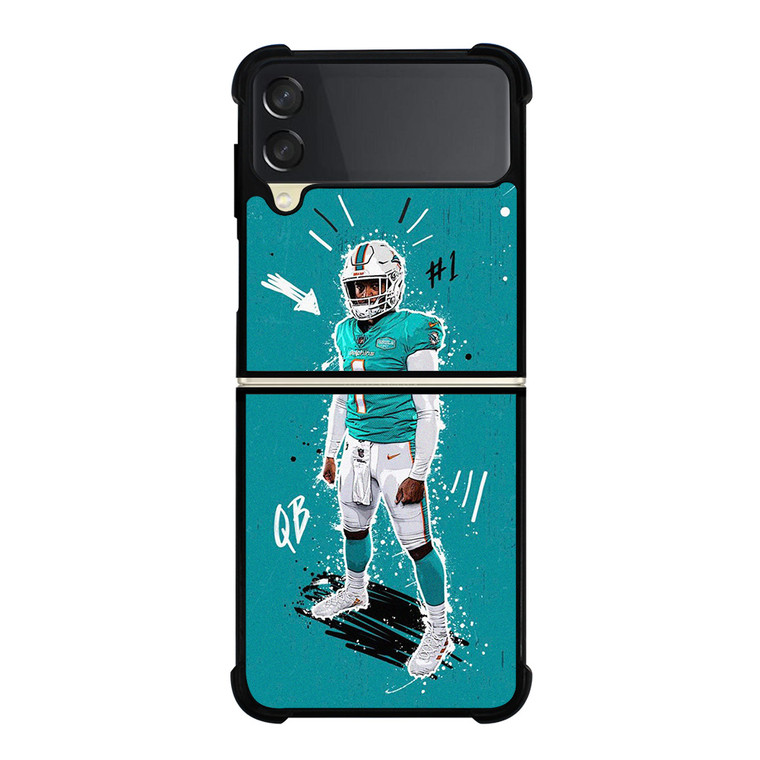 TUA TAGOVAILOA MIAMI DOLPHINS FOOTBALL  Samsung Galaxy Z Flip 3 Case Cover