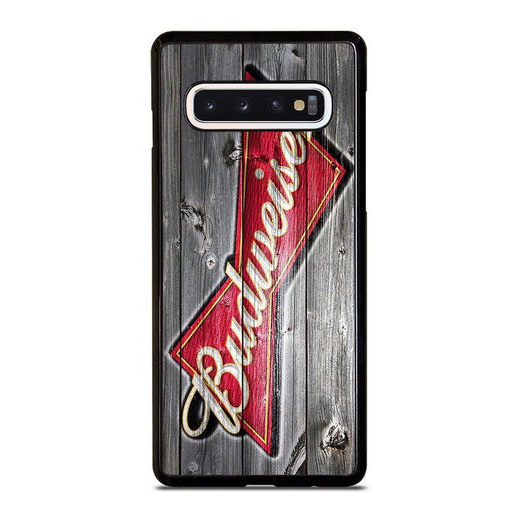 BUDWEISER BEER WOOD LOGO  Samsung Galaxy S10 Case Cover