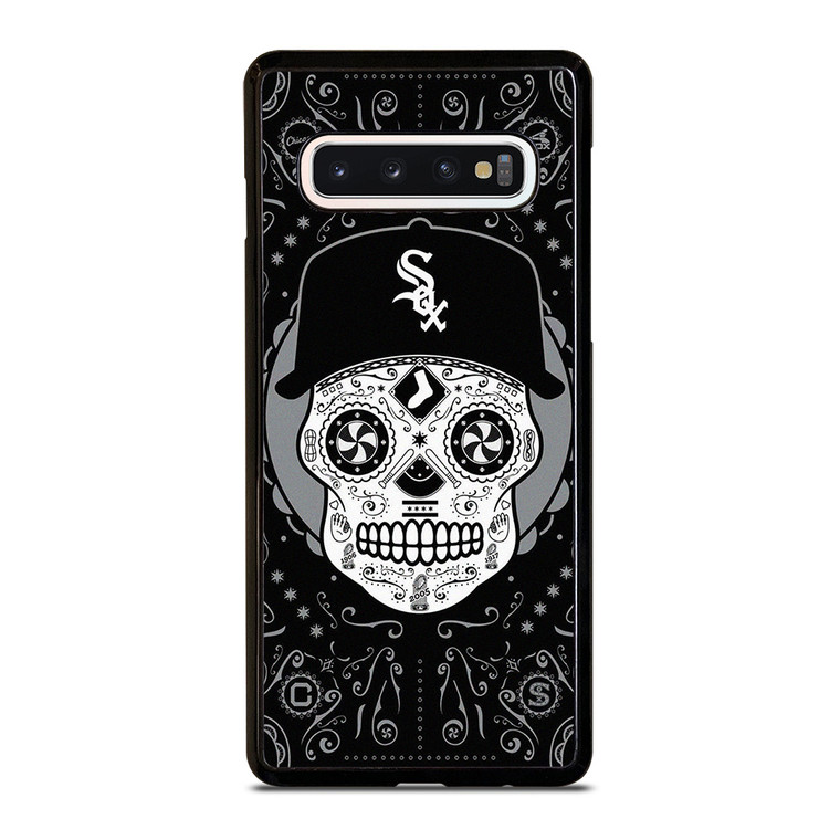 CHICAGO WHITE SOX SKULL PATTERN  Samsung Galaxy S10 Case Cover