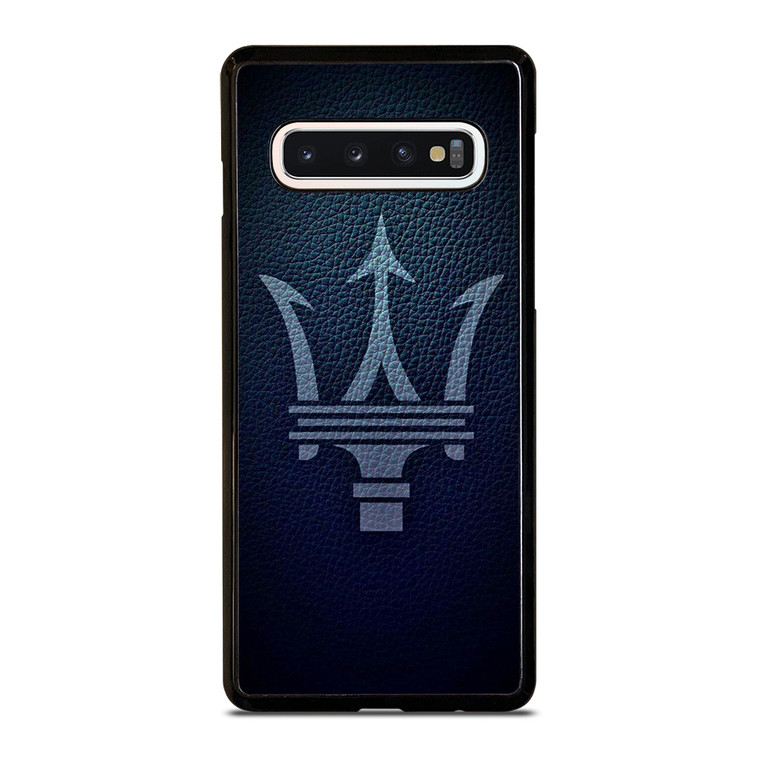 MASERATI LEATHER LOGO  Samsung Galaxy S10 Case Cover