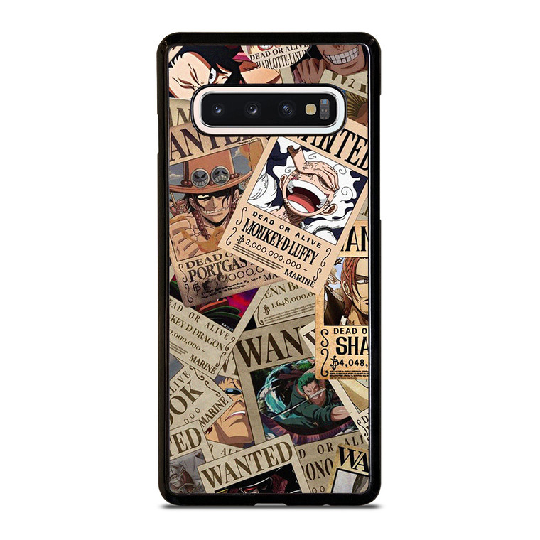 ONE PIECE POSTER WANTED COLLAGE  Samsung Galaxy S10 Case Cover