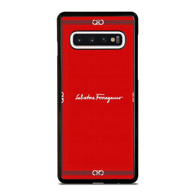 SALVATORE FERRAGAMO RED  Samsung Galaxy S10 Case Cover