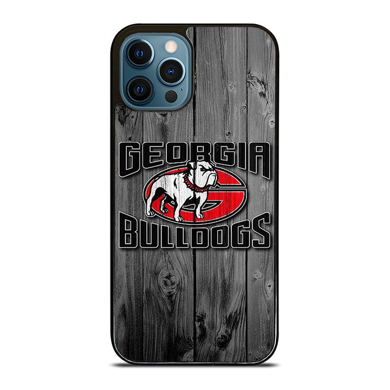 GEORGIA BULLDOGS WOOD LOGO  iPhone 12 Pro Max Case Cover