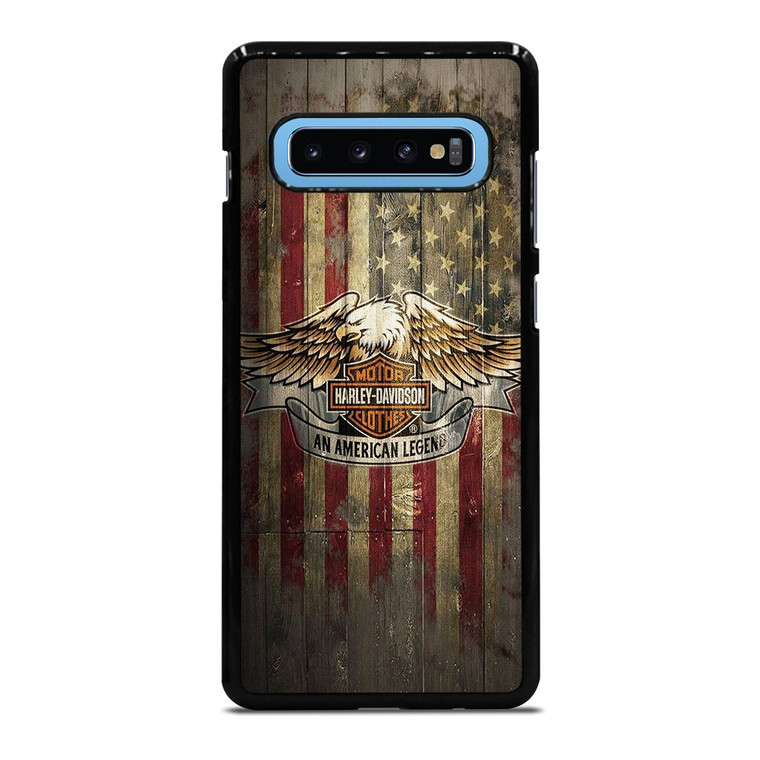 HARLEY DAVIDSON MOTORCYCLES USA WOOD LOGO  Samsung Galaxy S10 Plus Case Cover