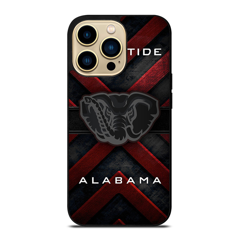 ALABAMA CRIMSON ROLL TIDE METAL EMBLEM  iPhone 14 Pro Max Case Cover
