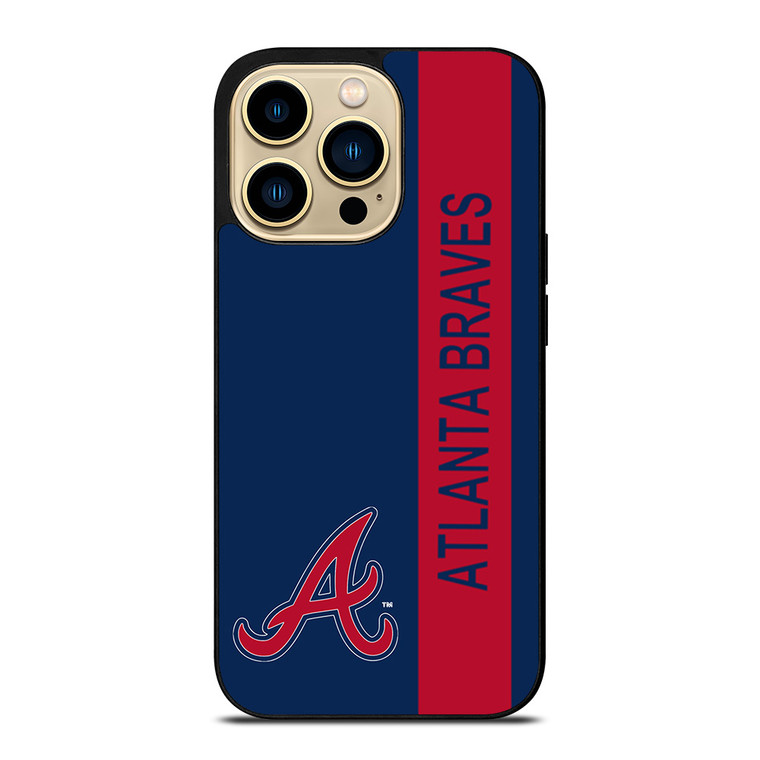 ATLANTA BRAVES BASEBALL STRIPE SYMBOL  iPhone 14 Pro Max Case Cover