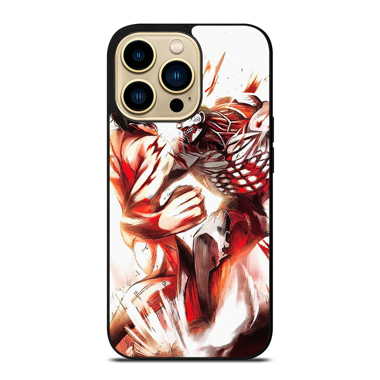 EREN YEAGER VS REINER ATTACK ON TITAN ANIME  iPhone 14 Pro Max Case Cover