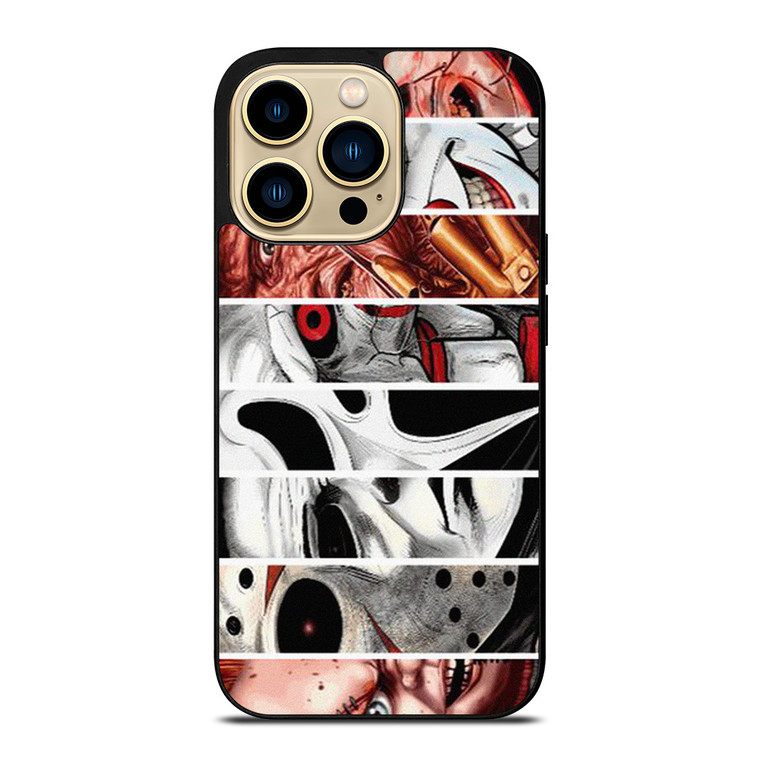 HORROR MOVIES CHARACTERS COLLAGE  iPhone 14 Pro Max Case Cover