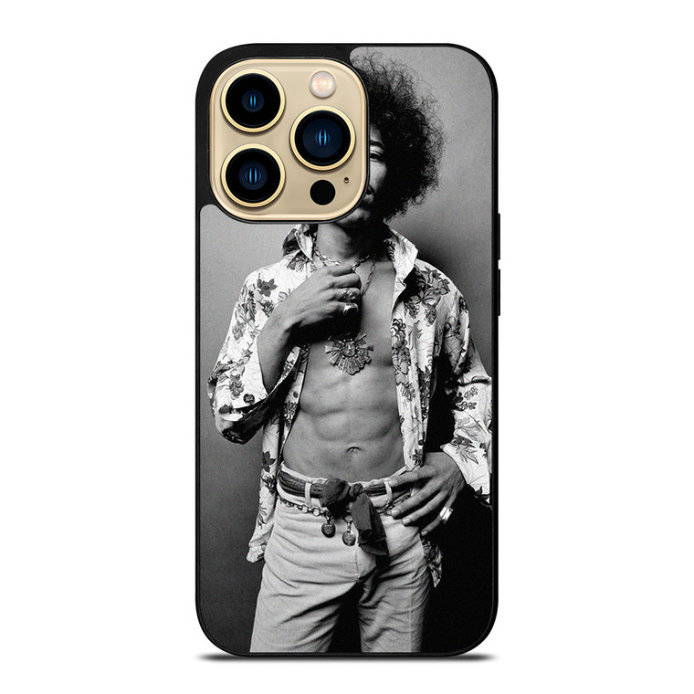 JIMI HENDRIX GUITARIST BLACK WHITE  iPhone 14 Pro Max Case Cover