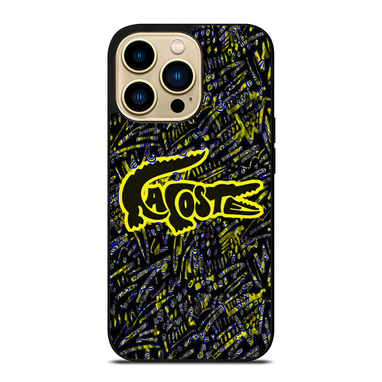 LACOSTE YELLOW PATTERN  iPhone 14 Pro Max Case Cover