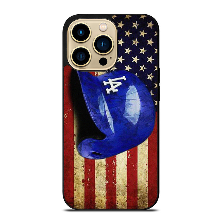 LOS ANGELES DODGERS LA BASEBALL HELMET  iPhone 14 Pro Max Case Cover