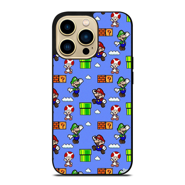 MARIO BROS LUIGI TOAD CUTE PATTERN  iPhone 14 Pro Max Case Cover
