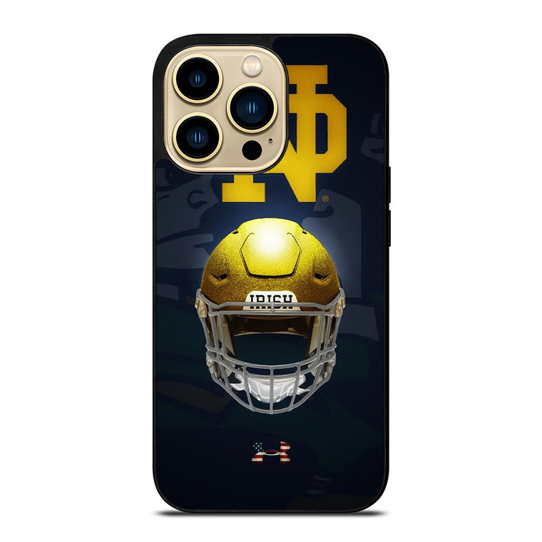 NOTRE DAME FIGHTING IRISH HELMET UNDER ARMOUR  iPhone 14 Pro Max Case Cover