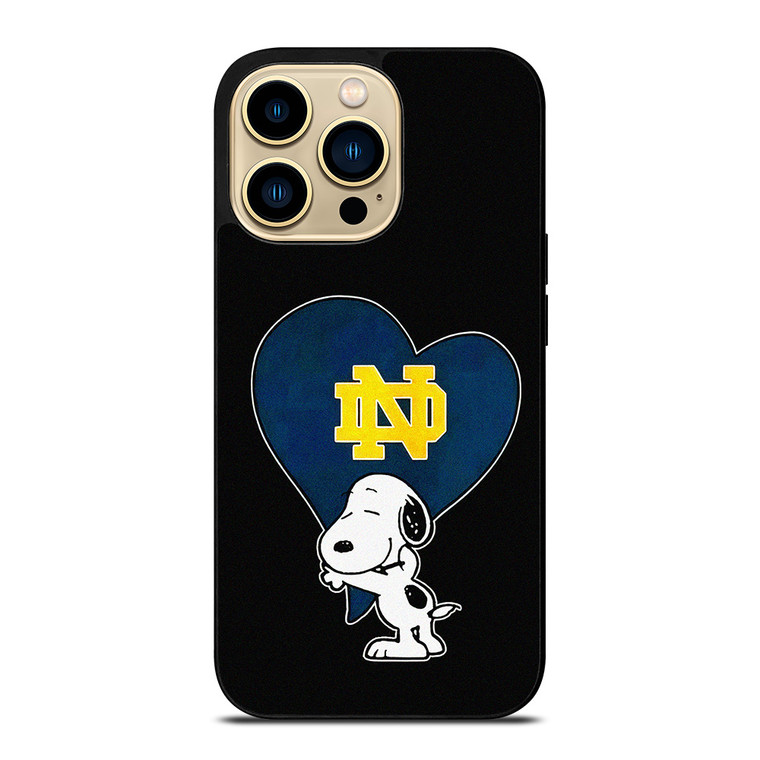 NOTRE DAME FIGHTING IRISH SNOOPY  iPhone 14 Pro Max Case Cover
