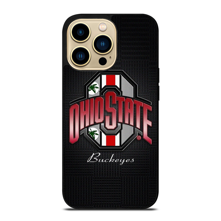 OHIO STATE BUCKEYES WEED METAL SYMBOL  iPhone 14 Pro Max Case Cover