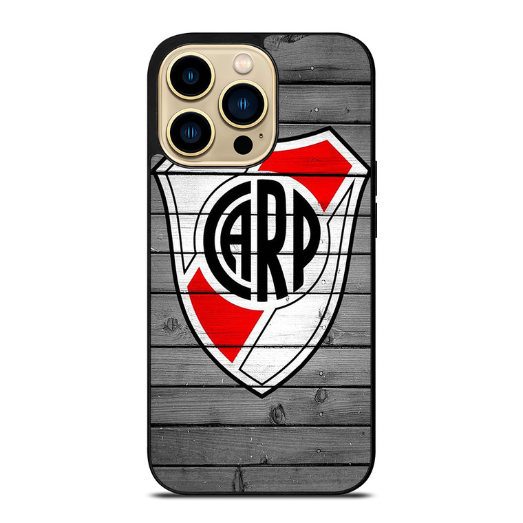 RIVER PLATE FOOTBALL WOOD LOGO  iPhone 14 Pro Max Case Cover