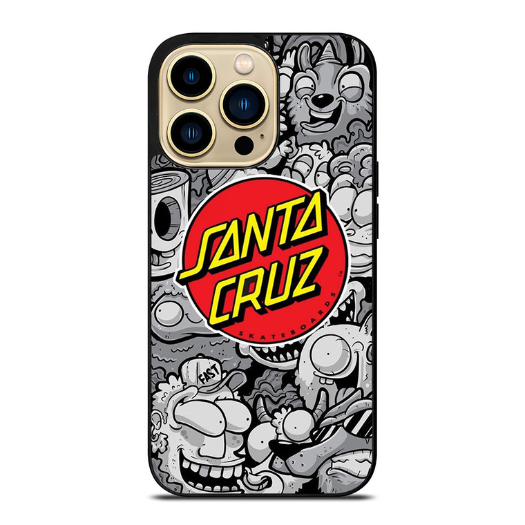 SANTA CRUZ SKATEBOARD DOODLE CARTOON  iPhone 14 Pro Max Case Cover
