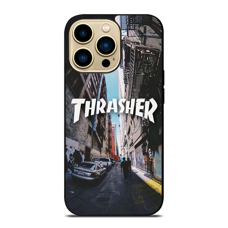 THRASHER SKATEBOARD URBAN CITY LOGO  iPhone 14 Pro Max Case Cover