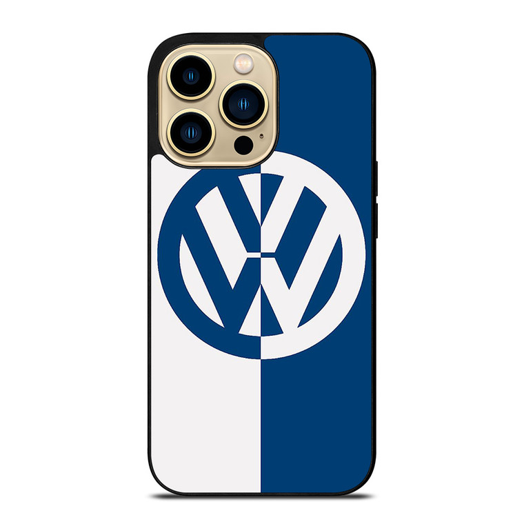 VW VOLKSWAGEN SLICED BLUE LOGO  iPhone 14 Pro Max Case Cover