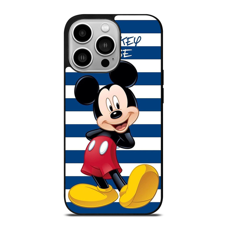 DISNEY MICKEY MOUSE BLUE STRIPE iPhone 14 Pro Case Cover