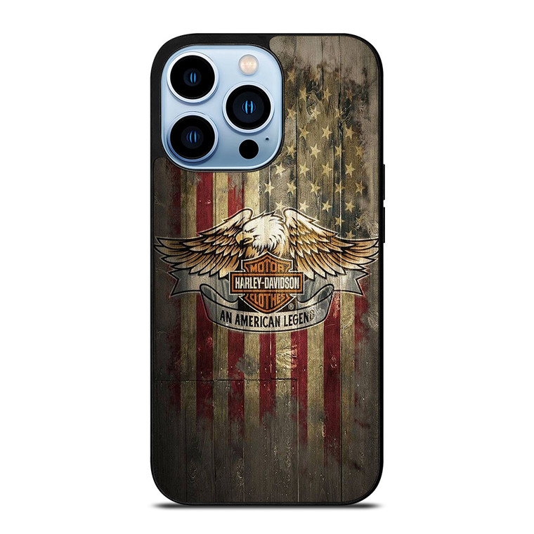 HARLEY DAVIDSON MOTORCYCLES USA WOOD LOGO iPhone 13 Pro Max Case Cover