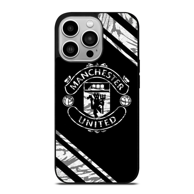 MANCHESTER UNITED CAMO LOGO iPhone 14 Pro Case Cover