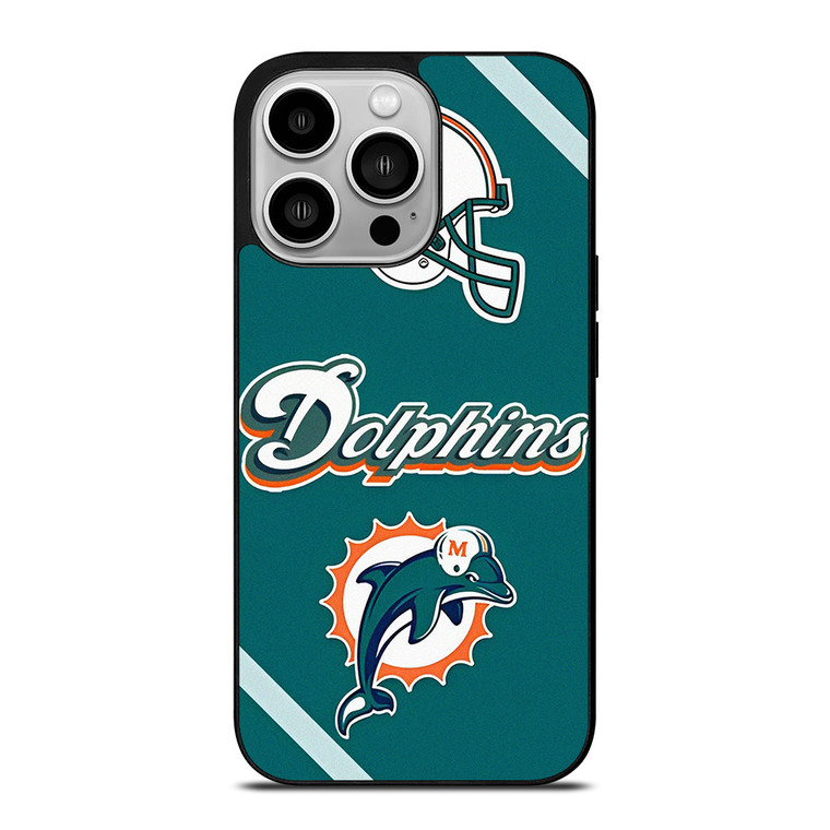 MIAMI DOLPHINS FOOTBALL HELMET LOGO iPhone 14 Pro Case Cover