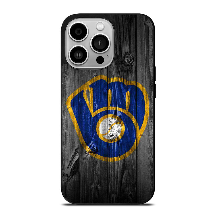 MILWAUKEE BREWERS BASEBALL WOOD LOGO iPhone 14 Pro Case Cover MILWAUKEE BREWERS BASEBALL WOOD LOGO iPhone 14 Pro Case Cover